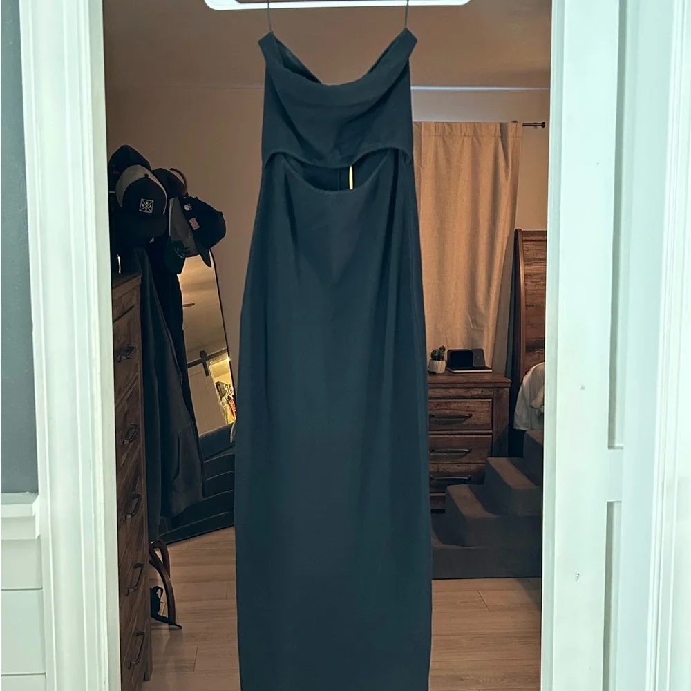 House of Harlow 1960 | Black Strapless Cowl Maxi Dress - Picture 3 of 9
